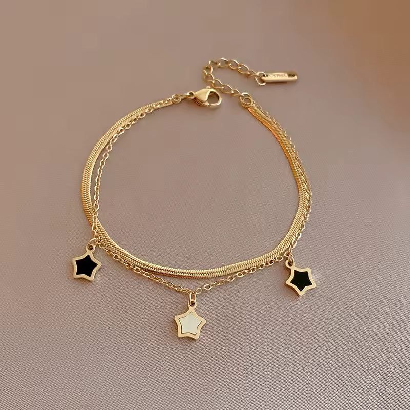 316L Stainless Steel Multilayer Star Charm Jewelry Set