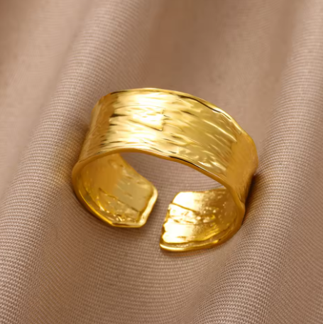Golden Chain Cuff Ring