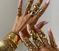 Sculpted Gold Statement Rings
