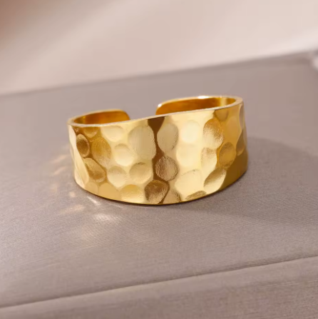 Golden Chain Cuff Ring